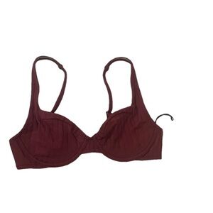 Shade and shore bikini top unlined wine red